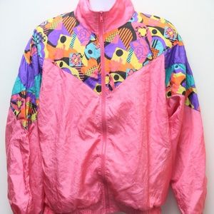90s LONGSTREET MISSY Patterned Windbreaker Jacket